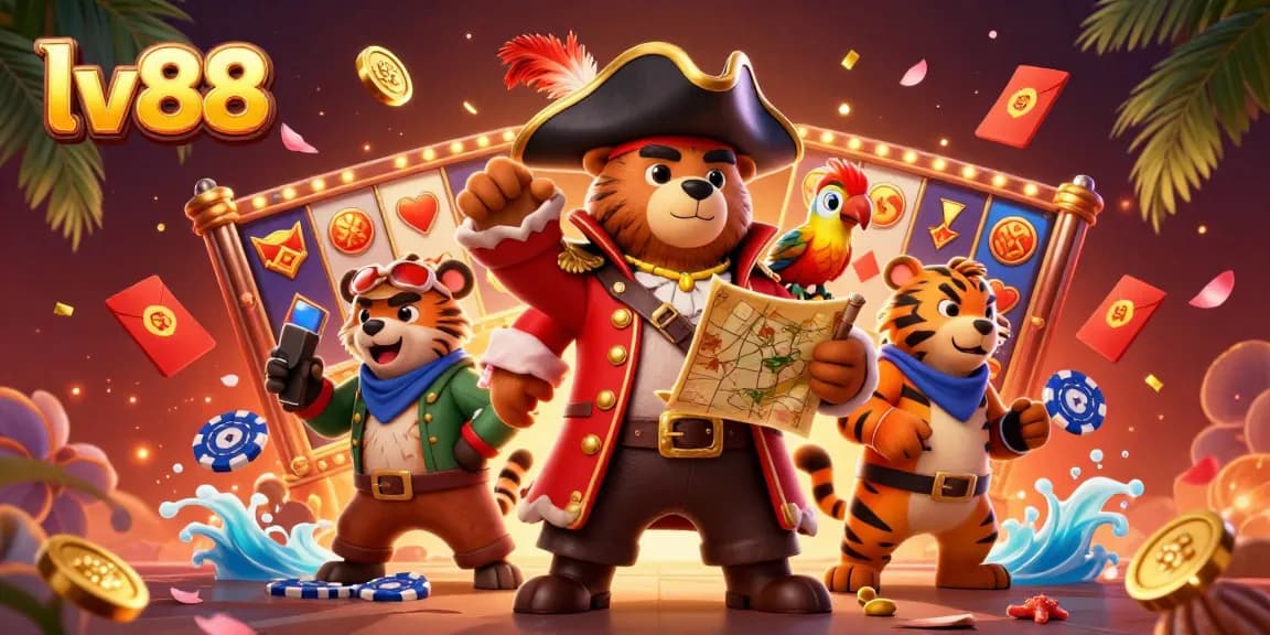 Experience the excitement of gaming at lv88 with dynamic scenes of slot reels and casino excitement.