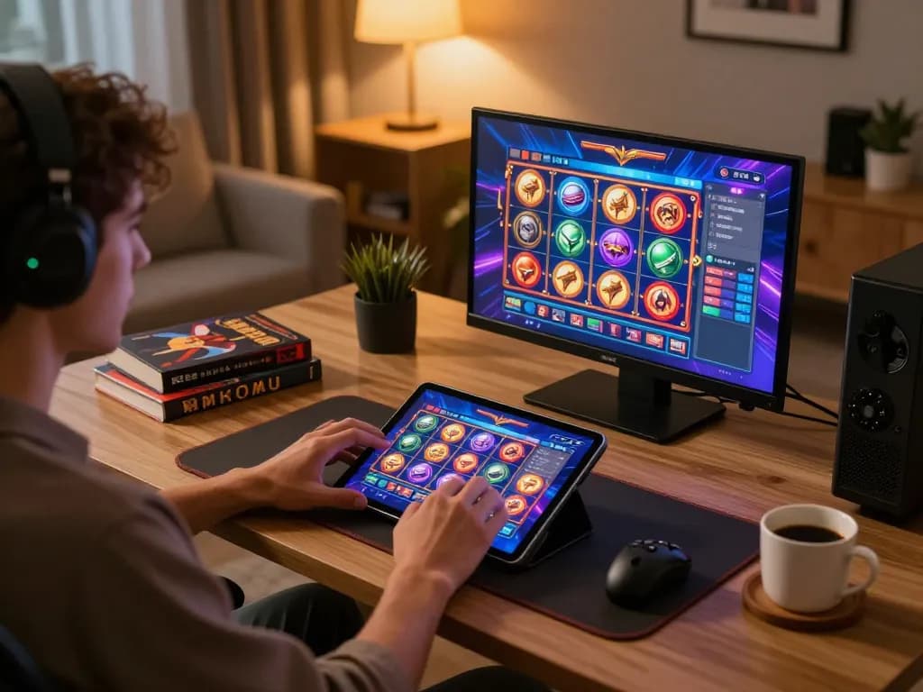 Experience exciting gameplay on open88k with vibrant slots and a cozy home setup.