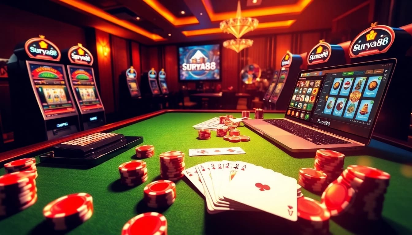Rasakan pengalaman bermain online yang mendebarkan dengan SURYA88 Alternatif yang menampilkan slot mewah dan poker.