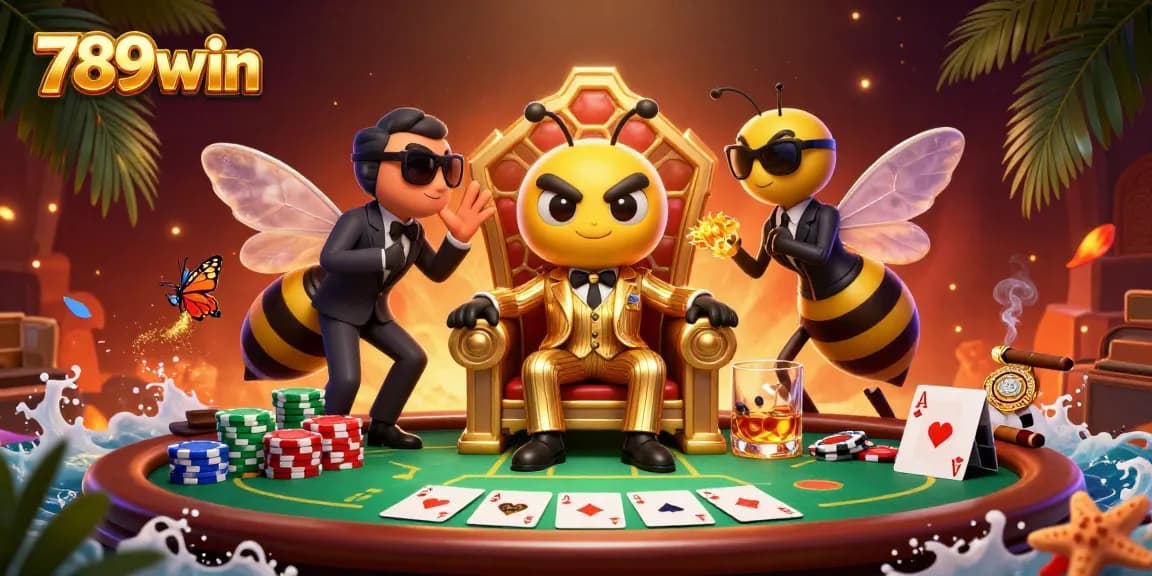 View vibrant scene showcasing 789win's casino atmosphere with characters and rich gaming elements.