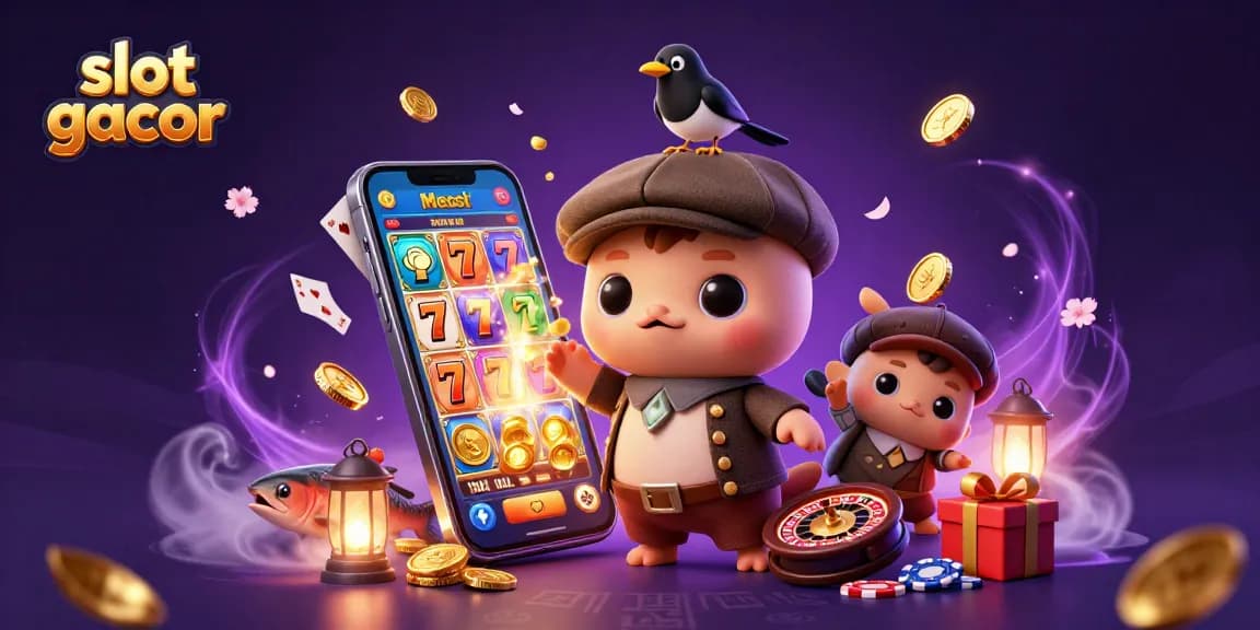 Experience slot gacor with a lively scene featuring adorable Nessie and casino elements