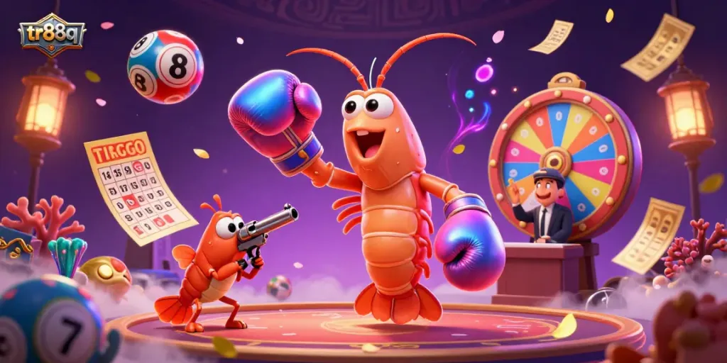 Engage with thrilling games at tr88q featuring colorful lottery balls and vibrant prize elements.