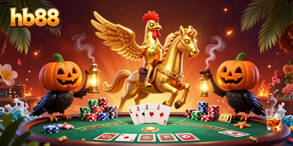 Experience thrilling gaming with hb88 in a vibrant midnight casino scene.