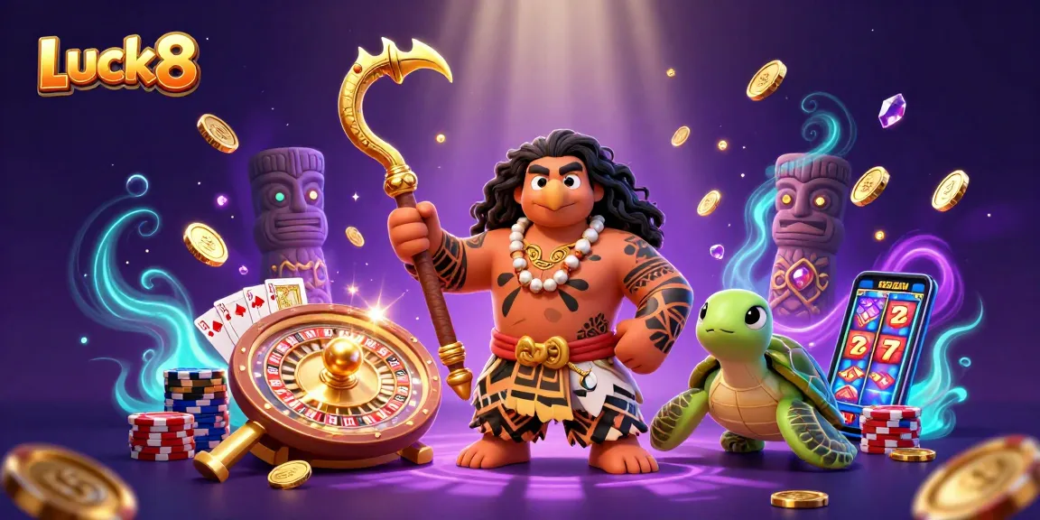 Play exciting casino games with Luck8 amid sparkling gems and vibrant atmosphere.