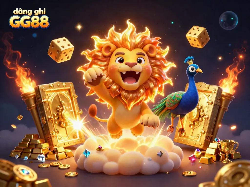 Engage in the excitement of đăng ký GG88 with a vibrant 3D casino adventure scene.