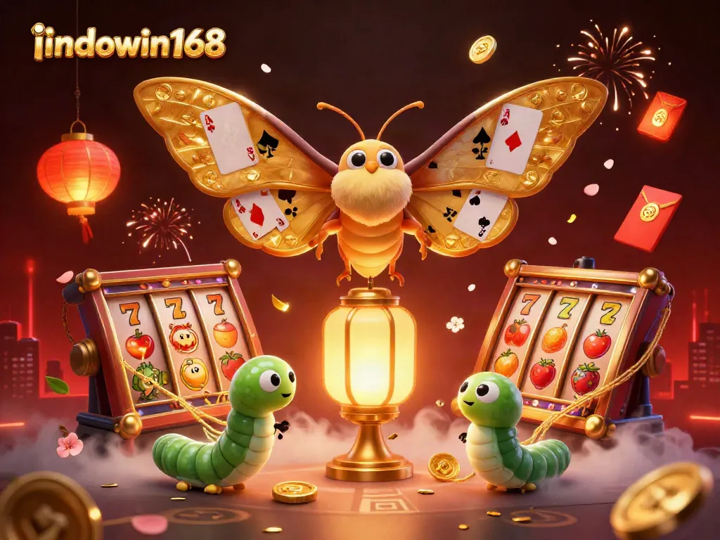 Experience the thrill of gameplay with indowin168's dazzling casino elements in this vivid 3D illustration.