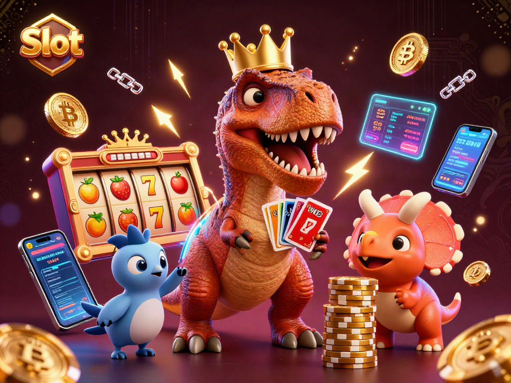 Petualangan slot yang menyenangkan bersama T-Rex dan teman-teman dino, menumpuk chip emas!