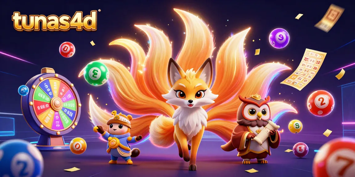 Engage in tunas4d with vibrant lottery elements and mystical characters in a dynamic casino scene.
