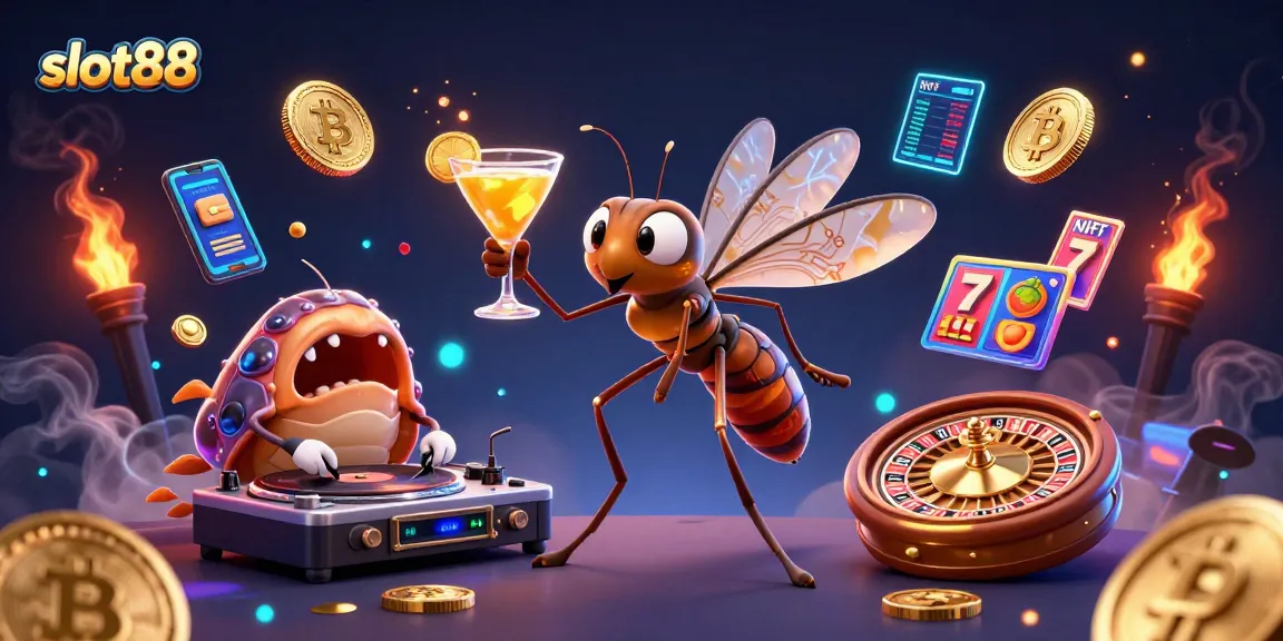 Engage with slot88 and experience thrilling gameplay with vibrant game elements in a dynamic casino scene.