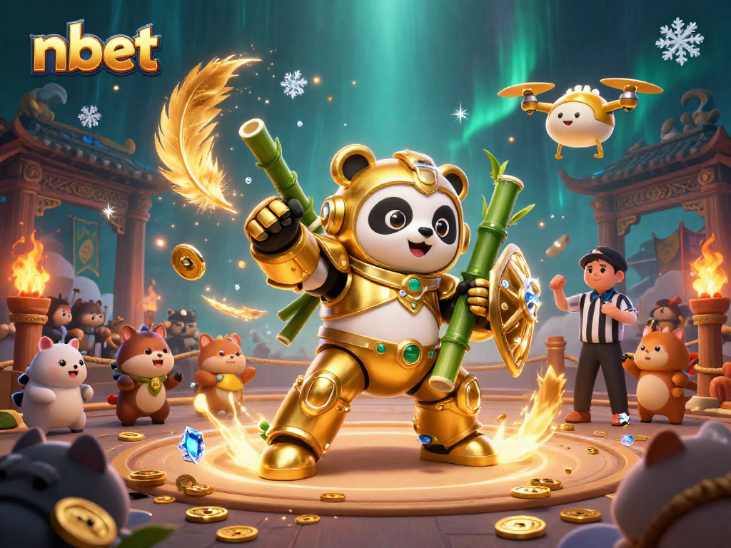 Experience thrilling moments with nbet in a vibrant, action-packed 3D casino scene.