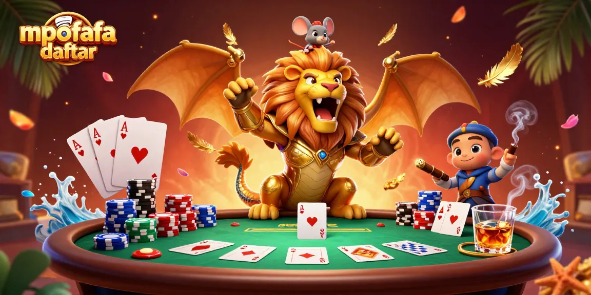 Engage with the vibrant action at mpofafa daftar with a chimera-themed poker showdown.