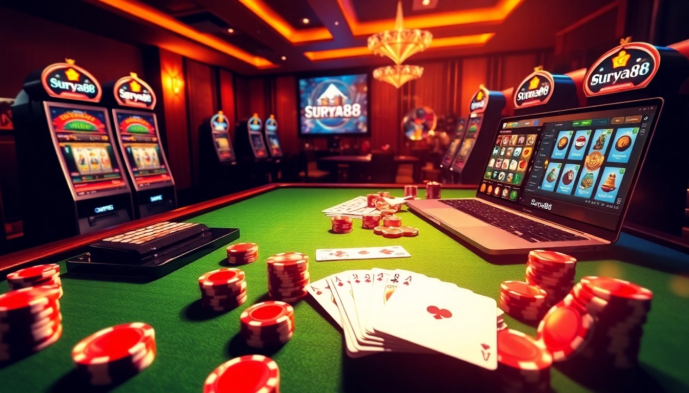 Rasakan pengalaman bermain online yang mendebarkan dengan SURYA88 Alternatif yang menampilkan slot mewah dan poker.