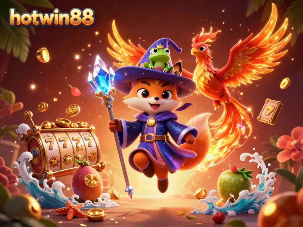 Experience the thrill of hotwin88 slots with mystical characters and vibrant casino elements.