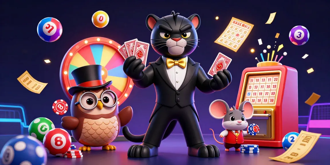 Engage with j88 casino excitement featuring a stylish panther dealer, dynamic game elements, and vibrant characters.