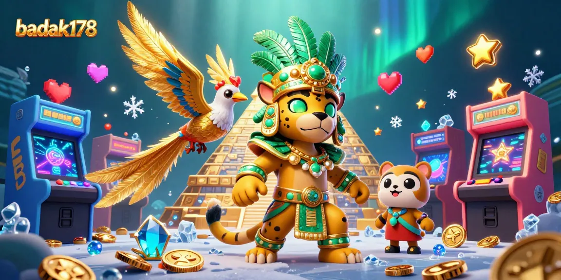 Experience gaming excitement with badak178’s vibrant representation of casino elements and characters.
