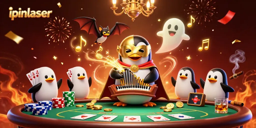 Pemain slot di aplikasi ipinlaser merayakan kemenangan dengan chip poker berwarna-warni dan confetti mungil.