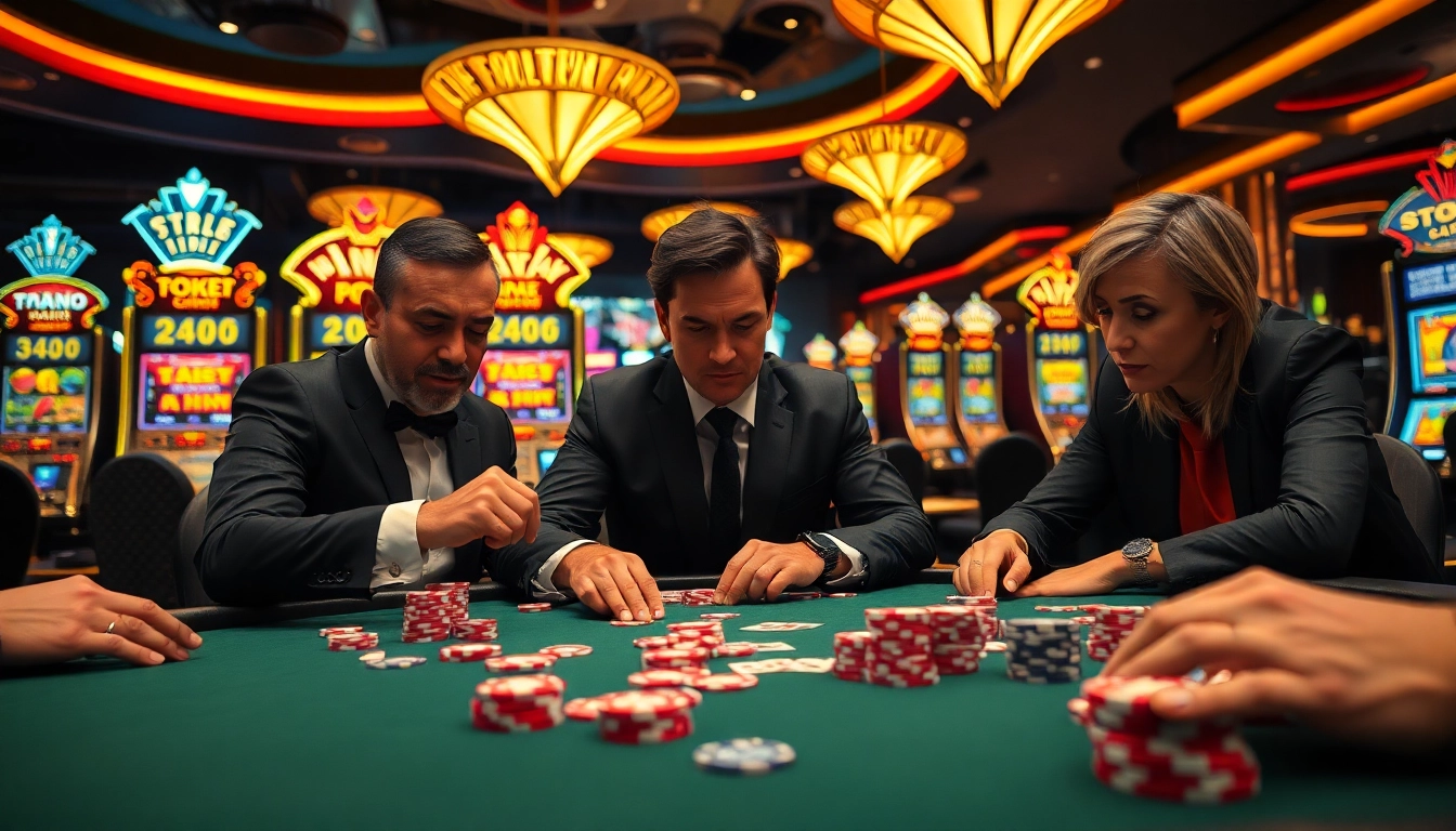 Permainan di dingdongtogel.net menampilkan pemain poker berpengalaman dalam suasana kasino mewah.