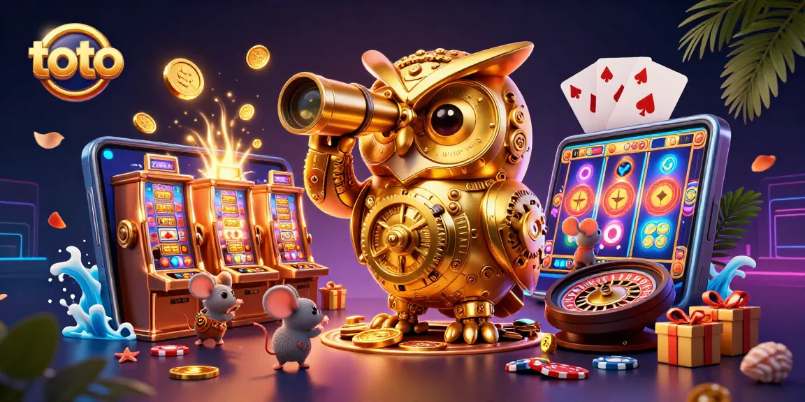 Menangkan jackpot toto di kasino dengan burung hantu emas dan mesin slot penuh koin