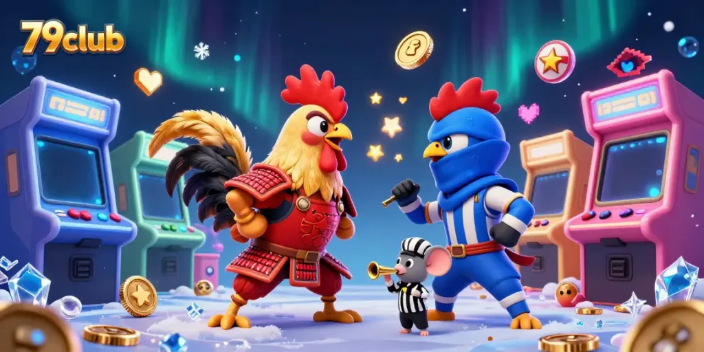 Experience thrilling gameplay with competitive roosters at 79club, a unique casino adventure!