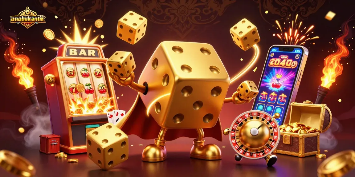 Menangkan taruhan di anabulcantik dengan simbol slot dan dadu yang berkilau.