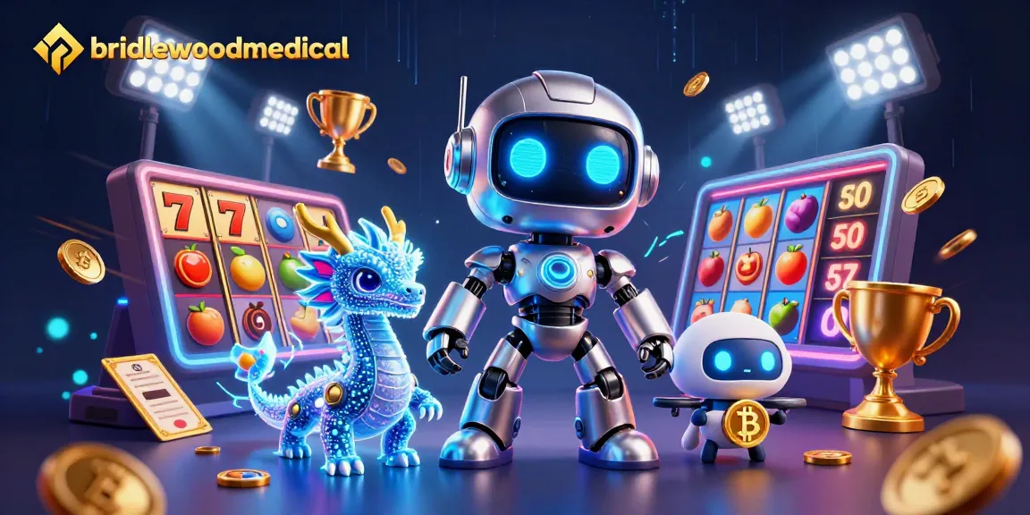 Permainan bridlewoodmedical: Temukan simbol slot dan jackpot dalam ilustrasi kasino 3D yang dinamis.