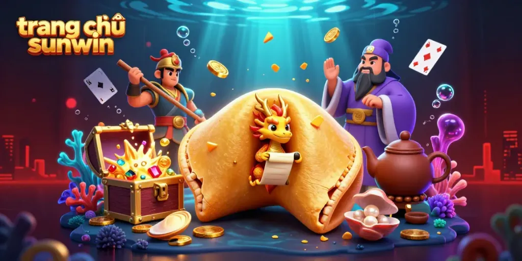 Experience immersive fun at trang chủ sunwin with vibrant casino-themed characters and underwater treasures.