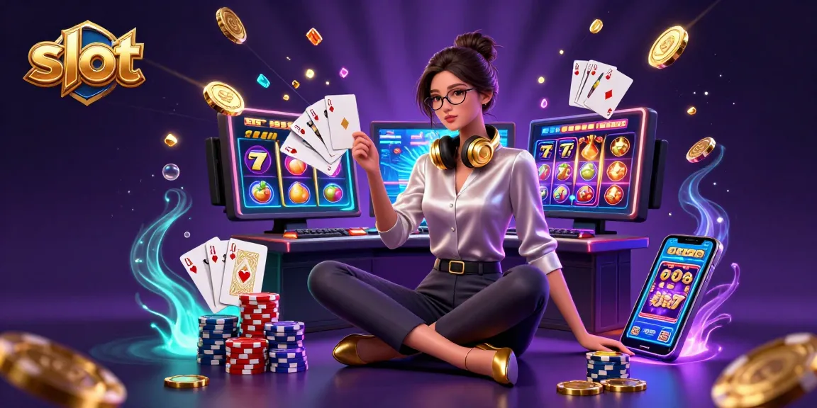 Experience thrilling slot gameplay with cascading coins and vibrant colors in this casino-inspired scene.