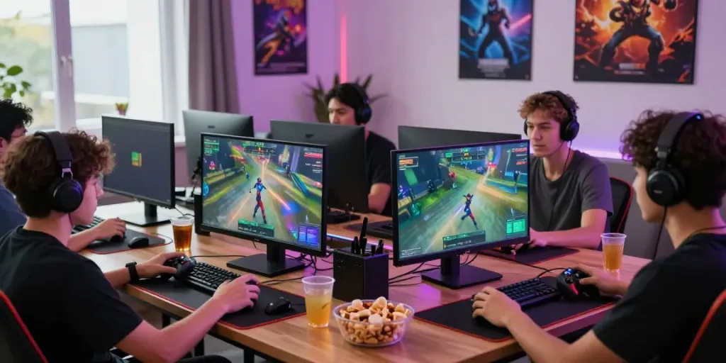 Pengalaman bermain game online di TOTOWIN88 dengan teman-teman dalam suasana ceria.
