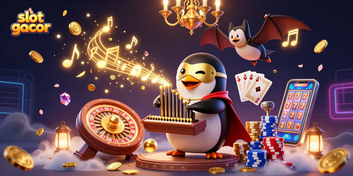 Menangkan slot gacor dengan simbol keberuntungan dan koin emas dalam ilustrasi menarik ini