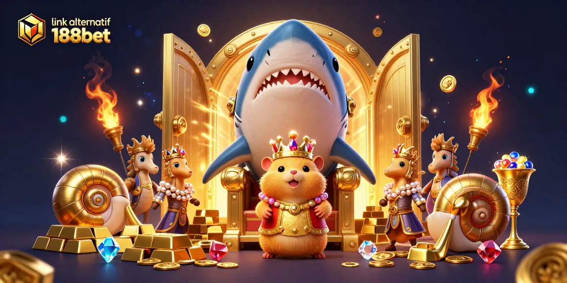 link alternatif 188bet, ikan hiu megadolon dan hamster raja dalam ilustrasi kasino 3D yang memukau