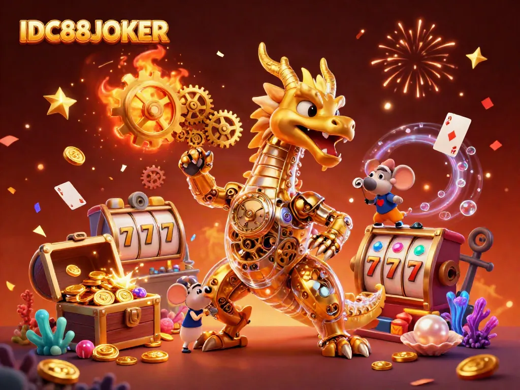 Experience immersive gameplay at IDC88JOKER with dynamic characters and vibrant casino elements.