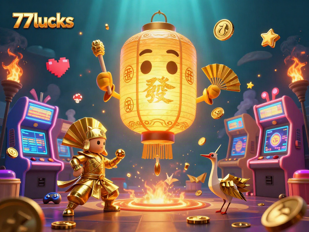 77lucks menang dengan slot online yang menguntungkan dan simbol keberuntungan.