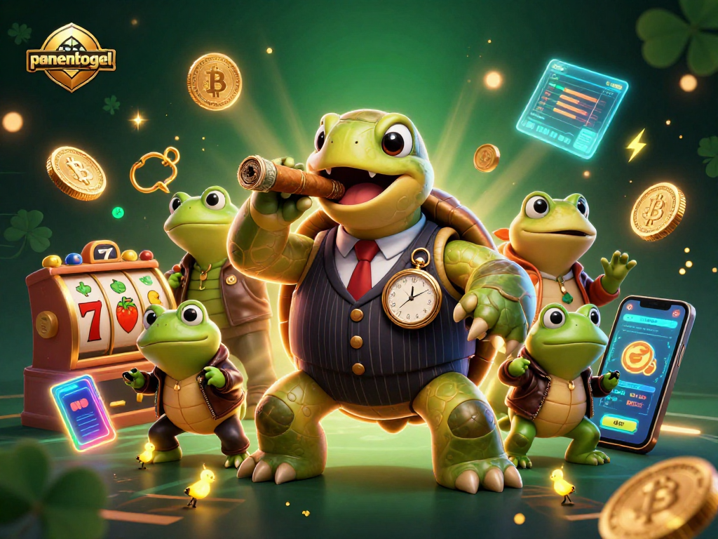 Experience thrilling 4D games at panentogel with a dynamic casino scene featuring action-packed slot elements.