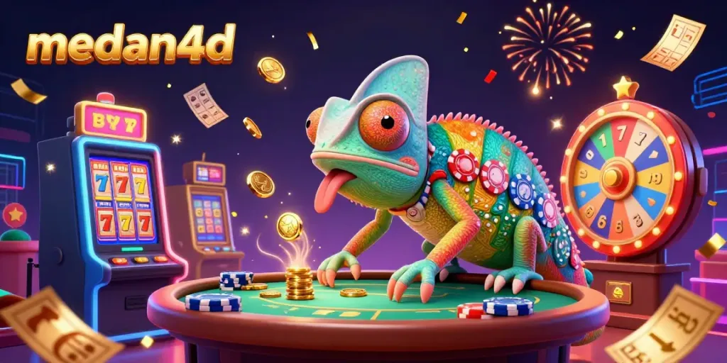 Menangkan jackpot menarik di medan4d dengan chameleon pemilik kasino yang dinamis dan beragam simbol permainan.