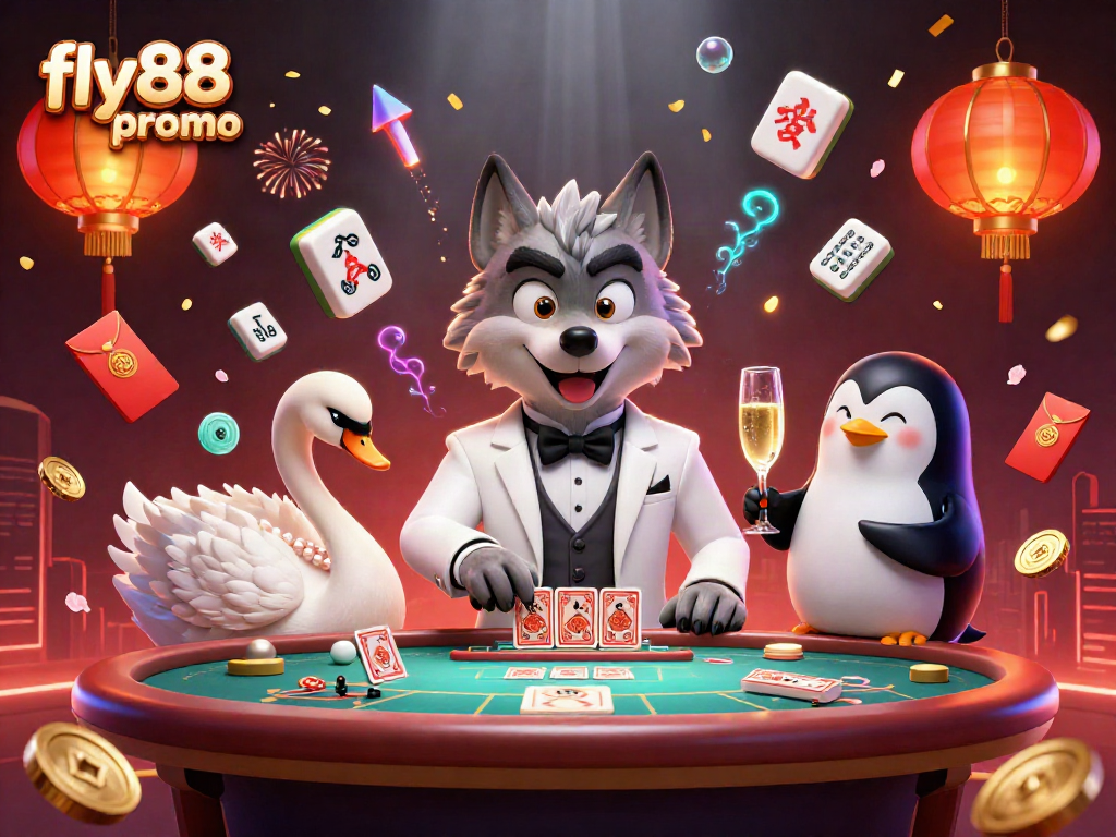 Experience the excitement of fly88 promo with vibrant 3D casino characters in action.