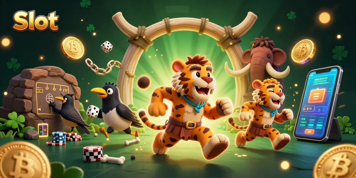 Spin the Slot reels with engaging characters and vibrant casino elements in the lively scene.
