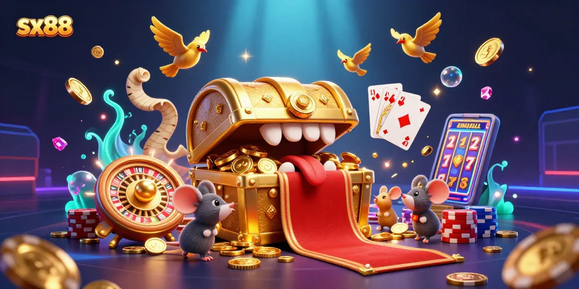 Experience thrilling gameplay at sx88 with an animated scene showcasing casino magic.