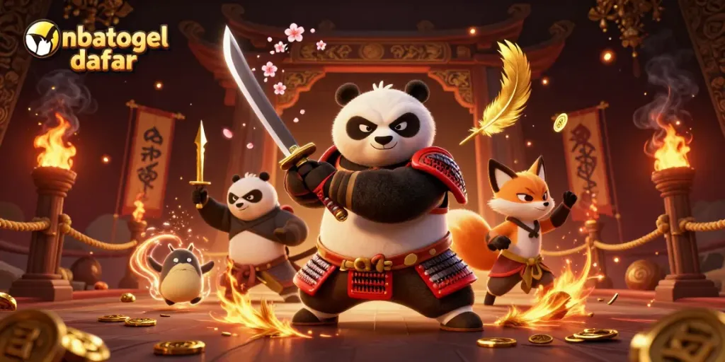 Tampil menarik dalam permainan nbatogel daftar dengan panda samurai dan fox ninja di arena bertarung.