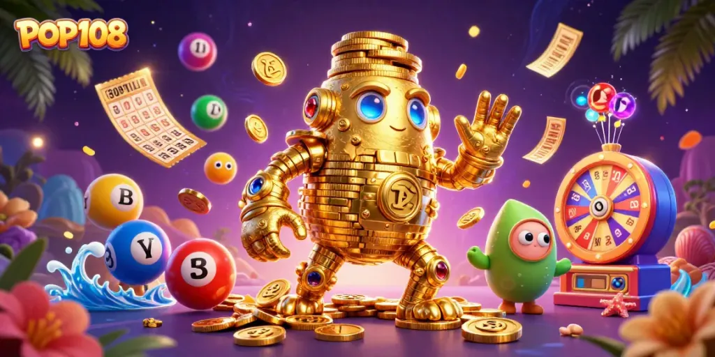 Engage with POP108 gaming excitement featuring dynamic cash prizes, vibrant graphics, and thrilling elements.