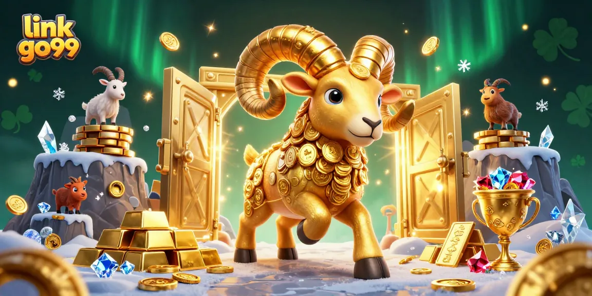 Engage with link go99's exciting casino adventures featuring a golden ram at a treasure vault.